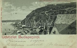 1899 Budapest I. Szent Gellérthegy, Tabán városrész; Ottmar Zieher litho
