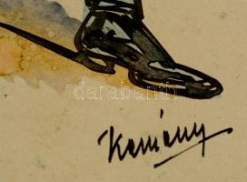 Kemény jelzéssel: Kidoboltatik..., vegyes technika, papír, 33×25 cm