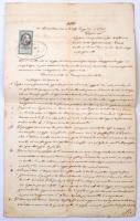 1875 Osztrák okmány 50kr okmánybélyeggel