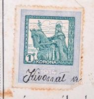 1919 Születési anyakönyvi kivonat Nógrádból, okmánybélyeggel