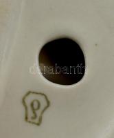 Drasche porcelán róka, kézzel festett, jelzett, kis kopással és kis mázhibával, 4x8 cm