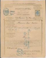 1907 Marhalevél 2f okmánybélyeggel