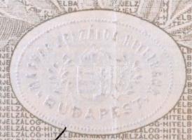 Budapest 1904. "Erzsébet királyné Sanatorium Sorsjegykölcsön" 5K-ról, szárazpecséttel + Bu...