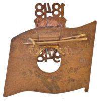 1948. "1848-1948" zománcozott, festett fém jelvény (~28x28mm) T:2