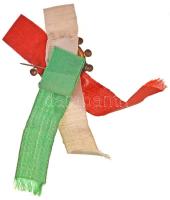 DN "896-1896" Fiume-címeres fém jelvény, ráerősített nemzeti színű szalaggal (29mm) T:2- k...