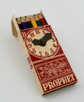Prophet színes ceruza, 6 db, használatlan, eredeti dobozában, h: 9 cm