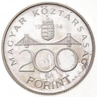 1992. 200Ft Ag "MNB" + 1993. 200Ft Ag "MNB" + 1994. 200Ft Ag "Deák" dí...