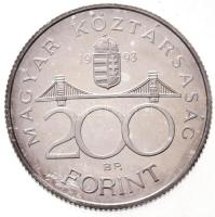 1992. 200Ft Ag "MNB" + 1993. 200Ft Ag "MNB" + 1994. 200Ft Ag "Deák" dí...