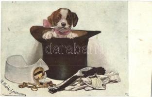 Dog in a cylinder, B. K. W. I. 383-2 s: Mechle Grosmann (vágott / cut)