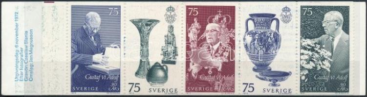 Swedish King Gustav Adolf VI stamp booklet, VI. Gusztáv Adolf svéd király bélyegfüzet