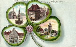 Nürnberg, Dürerhaus, Pellerhaus, Tiefem Brunnen, Schöner Brunnen, Frauenkirche / clover litho