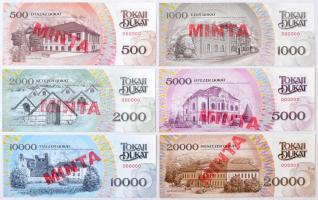 2016. "Tokaji Dukát" teljes helyi pénz sorozat: 500D + 1000D + 2000D + 5000D + 10.000D + 2...