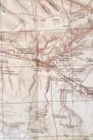 1941 Makejewka térképe, 1:100000, II. világháborús német katonai térkép, német és orosz nyelven, egy...