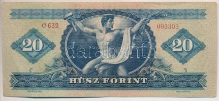 1949. 20Ft T:III két oldalt ragasztószalag 
Adamo F10