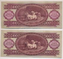 1968. 100Ft (4x) párban sorszámkövetők T:II ropogós papír
Adamo F32