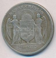 1930. 5P Ag "Horthy jobbra" T:3
Adamo P8