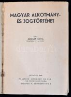 Eckhart Ferenc: Magyar alkotmány- és jogtörténet. Bp., 1946, Politzer. Papírkötésben, a kötés egy he...