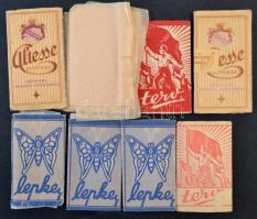 70 db különböző régi borotvapenge, eredeti csomagolásukban + 18 db borító nélkül + 6 csomag cigarett...