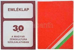 1973-1989. "10,20,25, 30 év a Magyar Zenekultúra Szolgálatában" 4db zománcozott kitüntetés...