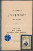 1881 Both Ferenc: Emlékbeszéd Deák Ferenc tiszteletére Selmecz Bélabánya pecsétbélyeggel és Deák Ferenc levélzáróval