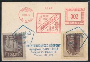 1941 Képeslap 3 levélzáróval