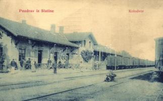 Szlatina, Slatina; vasútállomás, W. L. 171. / Kolodvor / railway station (EK)