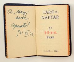 1944 Tárcanaptár, mini, bőrkötésben