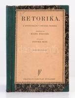 Retorika a középiskolák V. osztálya számára. Szerk.: Riedl Frigyes. Bp., 1933, Franklin. Későbbi félvászon kötésben, jó állapotban.