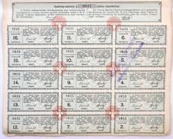 Budapest 1896. "Victoria Naphtatermelési Részvénytársaság" részvénye 100Ft-ról, szárazpecs...