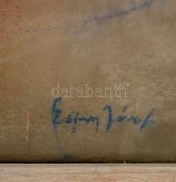 Egry jelzéssel: Vitorlás a tavon. Vegyes technika, papír, üvegezett keretben, 34×44 cm