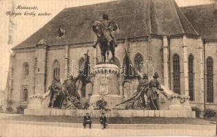 Kolozsvár, Cluj; Mátyás király szobor / statue (EK)