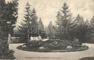 Félixfürdő, Baile Felix; Park részlet, kiadja Engel József / park (EK)