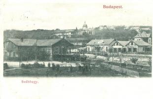 1899 Budapest XII. Svábhegy, vasútállomás, szanatórium, Poszler Ferenc fodrász-borbély üzlete (EK)