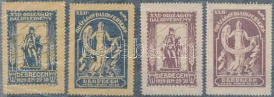 1929 Dalverseny Debrecen 4 klf levélzáró R!