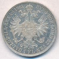 Ausztria 1861A 1Fl Ag "Ferenc József" T:1-,2 kis ph.  
Austria 1861A 1 Florin Ag "Fr...