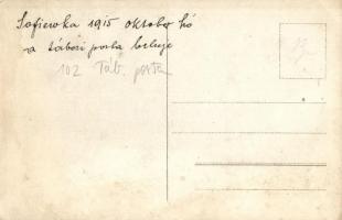 1915 Sofievka, Trochenbrod, Zofiowka; Tábori posta belseje / Military field post, Feldpost interior,...