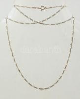 Vékony ezüst(Ag) figaro nyaklánc, jelzett, h: 51 cm, nettó: 3,6 g