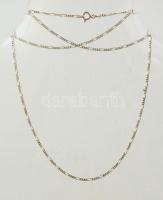 Vékony ezüst(Ag) figaro nyaklánc, jelzett, h: 51 cm, nettó: 3,6 g