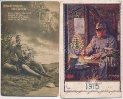 7 db RÉGI első világháborús, K.u.K. tábori posta képeslapok, motívumlapok, egy másodpéldány / 7 pre-1945 WWI K.u.K. military feldpost postcards, motive cards, one duplicate
