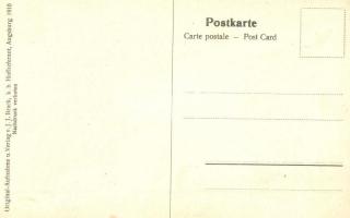 1910 Augsburg, Hochablass;  Vom Hochwasser zerstörte Schleusenhaus und Restauration / restaurant, fl...