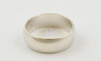 Ezüst(Ag) széles jegygyűrű, jelzett, méret: 56, nettó: 4,5 g