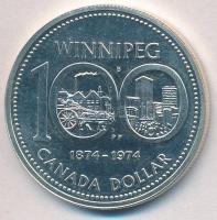 Kanada 1974. 1D Ag "100 éves Winnipeg" T:1  Canada 1974. 1 Dollar Ag "Winnipeg Centennial" C:UNC KM#88a