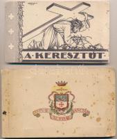 Márton Lajos: A keresztút; 14 darabos képeslapfüzet, 'Ahol Jézus járt' képeslapfüzet 19 la...