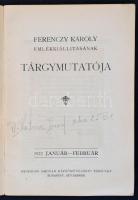 Ferenczy Károly emlékkiállításának tárgymutatója. Bp., 1922, Országos Magyar Képzőművészeti Társulat...