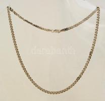 Ezüst(Ag) dupla szemes pancer nyaklánc, jelzett, h: 40 cm, nettó: 7,6 g