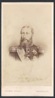 cca 1860 II. Lipót belga király (1835-1909) fotója, Chémar Fréres, Brüsszel, 6x10 cm. / cca 1860 Photo of Leopold II. king of Belgium, Chémar Fréres, Bruxelles, 6x10 cm