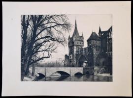 Jelzés nélkül: Vajdahunyad vára. Rézkarc, papír, 23×32 cm