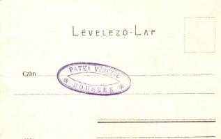 Borszék, Borsec; Patka Venczel méhészete és hátoldalon pecsétje / Beekeeping apiculture  (EK)