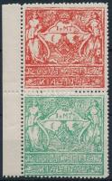 ~1920 Pécsi Általános Kiállítás piros-zöld levélzáró pár