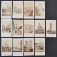 cca 1880 Párizs 13 db feliratozott, mozgalmas városképes fotó, Ch. Ségoffin, Párizs, 6x10 cm. / Paris, France 13 photos, Ch. Ségoffin, Parizs, 6x10 cm